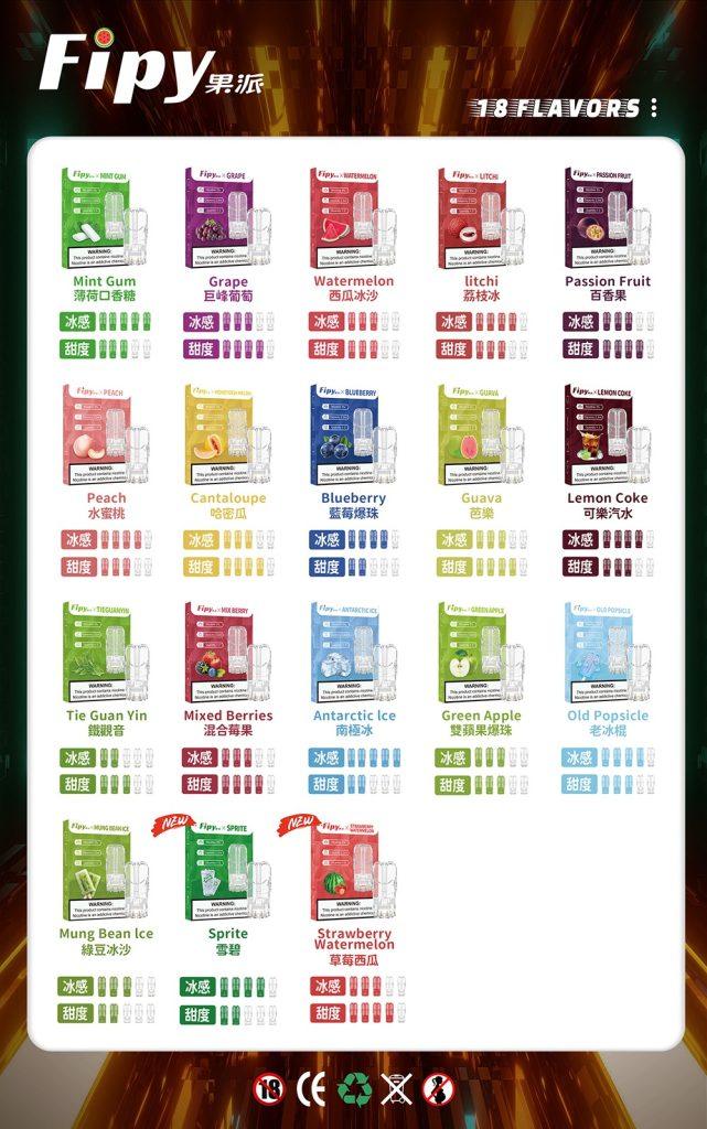 FIPY 果派煙彈口味推薦,18 種風味適用一代通用主機 FIPY 果派煙彈口味推薦,18 種風味適用一代通用主機